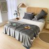 Flannel Fleece Blanket Warm Plush Velvet Throws Dark Green Bed Linen Sheet Bedspread Home Textile 200*230cm Summer Quilt