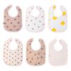 6-Layer Cotton Baby Bib - 360° Absorbent Gauze, Korean Style