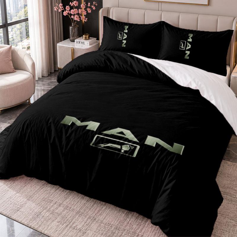 MAN 3Pcs Bedding Set Duvet Cover With Two Pillowcases For Bedroom Home Decoration