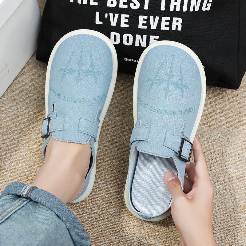 Fashion 2025 Summer Men's Closed-Toe Slip-On Slides Breathable Casual House Shoes Comfortable Outdoor Fashion Footwear for Daily Wear