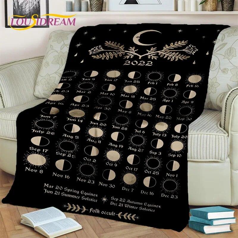 Gothic Ouija Tarot Čarodějnictví Horor Lebka Deka, Flanelová deka pro Halloween Ložnice Pohovka Pohovka Piknik Turistický obal Dárek