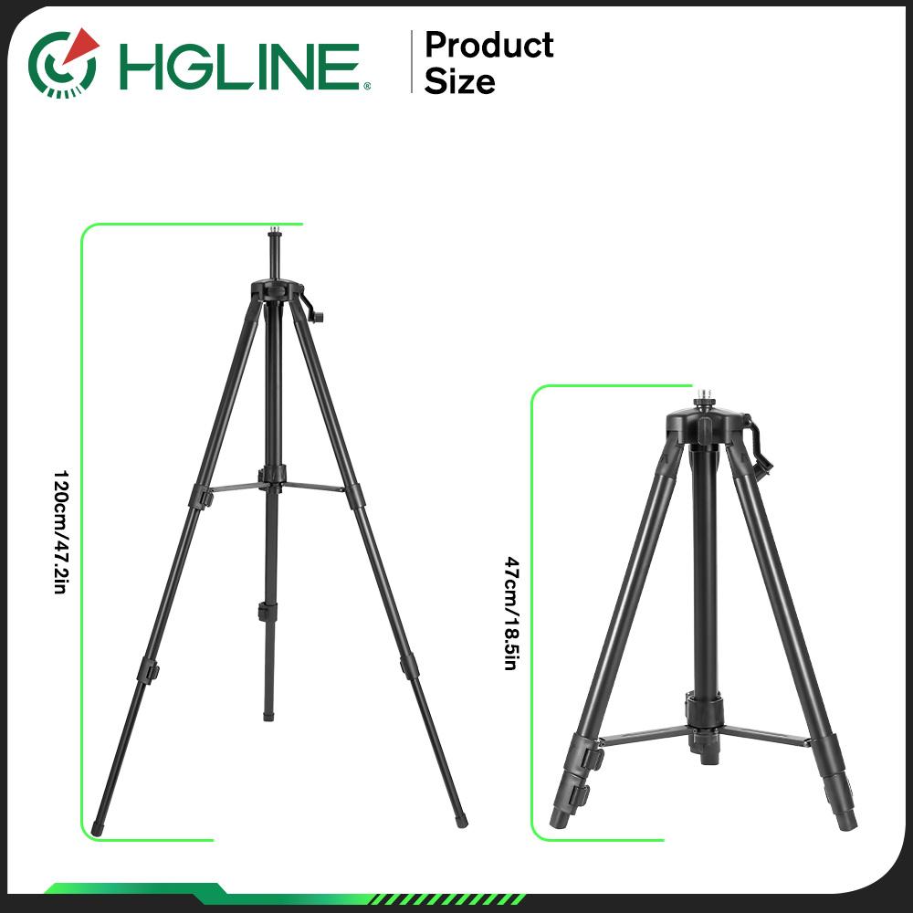 HGLINE 4D 16 Lines Green Line Laser Level With 1.2m Tripod APP Remote Control Horizontal Vertical Measuring Laser Instrument