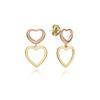 14K Lovely Two Heart Earrings (Gold Filled) C24Egf102