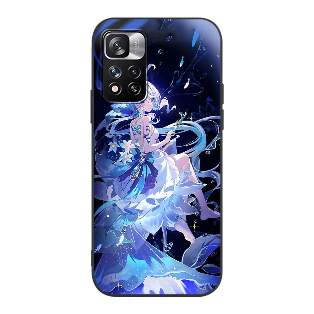 

Чохол Focalors Genshin Impact Furina для Xiaomi Redmi 10C 10 9 Prime 9C 12 12C 10A 9A 9T K40 Pro Black Soft TPU Phone Cover Redmi 10