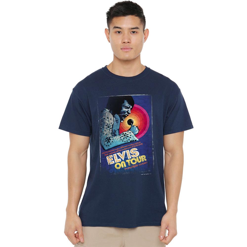 Elvis Presley Unisex Adult Tour Poster T-Shirt