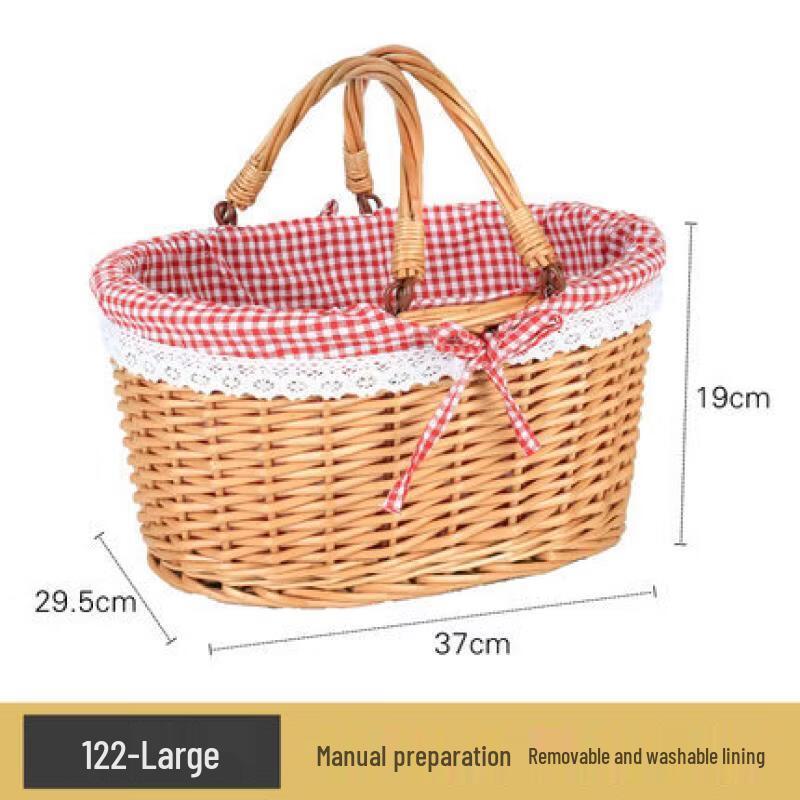 Handwoven Willow Outdoor Picnic Basket