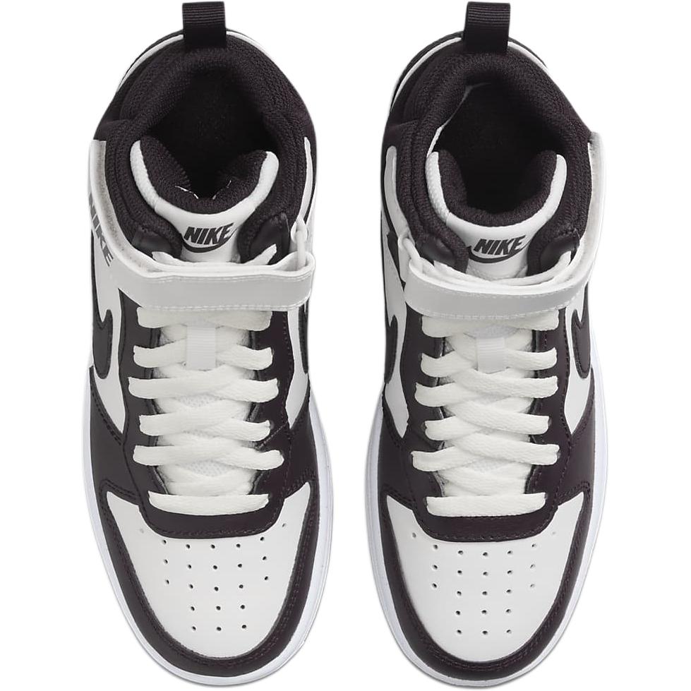 Nye Nike Court Borough 2 Sklisikre Slitesterke Mid-Top Barneskatesko Hvit Rød CD7782-126