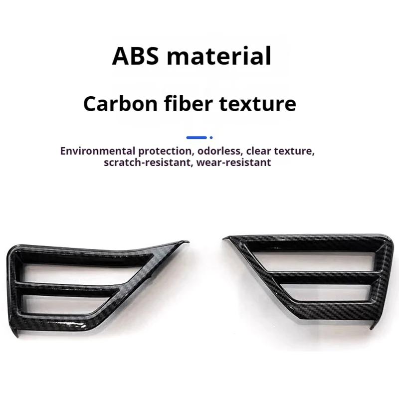 2pcs Carbon Fiber Side Air Conditioning Vent Outlet Cover Trim Sticker For BMW 3 Series G20 2025 Accessories
