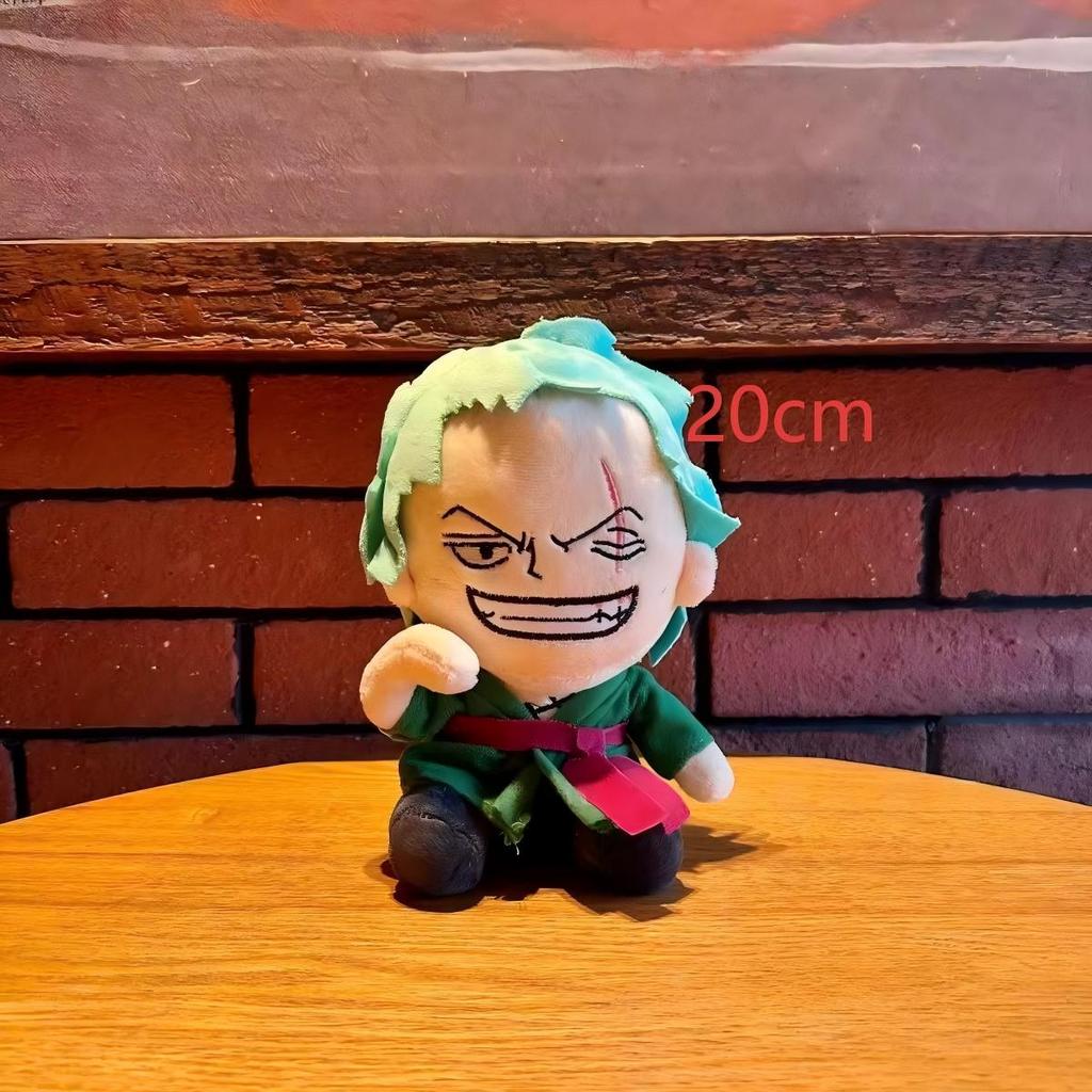 20cm Anime One Piece Plush Toys Cartoon Figure Luffy Chopper Ace Roronoa Zoro Cute Stuffed Doll Kids Xmas Gifts Cuddly Fluffy Huggable Kawaii Comfort