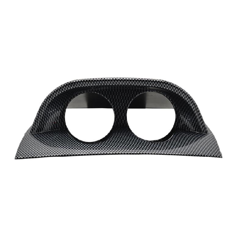 2'' 52Mm Carbon Fiber Look Dual Hole Dashboard Gauge Dash Pod Mount Holder