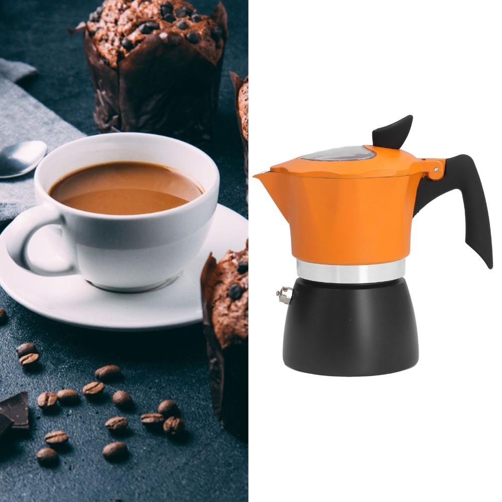 Aluminum Coffee Maker Double Color Stovetop Espresso Maker Moka Coffee Maker Espresso Brewing