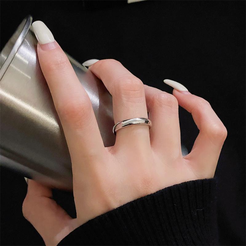 Light Luxury, High-End Sense, Personality, Niche Design, Simple Opening Ring, Cold Wind Ring, Female Index Finger Ring Adjustable opening