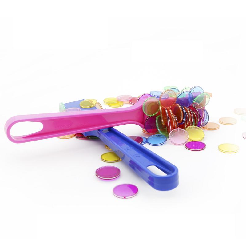 Plastic Color Magnetic Circular Sheet Stick Physics Science Magnetic Experiment Game Montessori Color Learning Teaching Aid