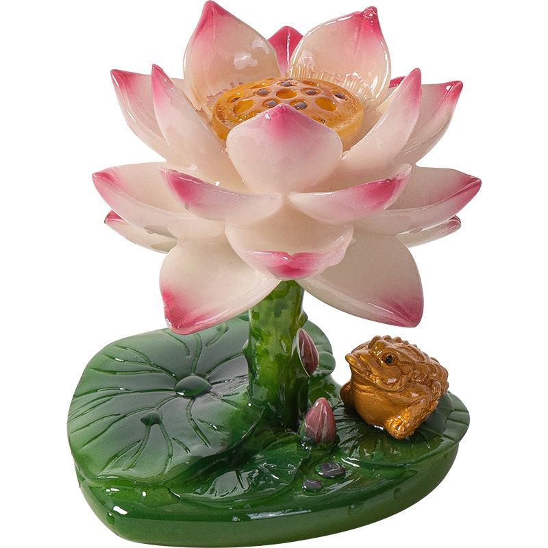 Color Changing Tea Pet Lotus Frog Figure Handmade Clay Ceramic Decor for Tea Table Office Desk Gift Zen Home Ornament