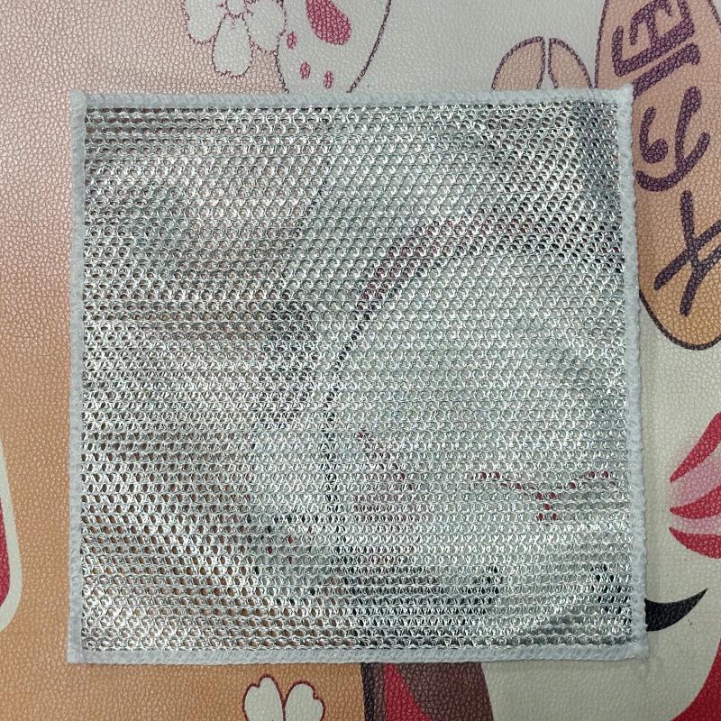 Non-Stick Steel Wire Dishwashing Cloth - Double-Sided Metal Cleaning Rag