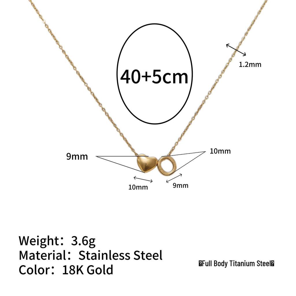 Herz Anhänger Halskette: 18K vergoldeter Edelstahl mit 26 englischen Buchstaben.
