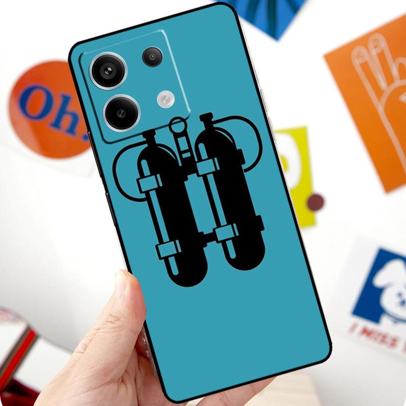 Diver Underwater Diving Cave Caving Funda For Xiaomi Redmi Note 11 10 12 13 14 15 Pro Plus Case For Redmi 15 10C 13C 12C 14C 15C