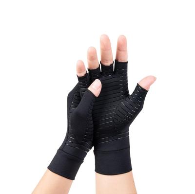 Kupferfaser Fingerlose Kompressionshandschuhe für Reha und Training