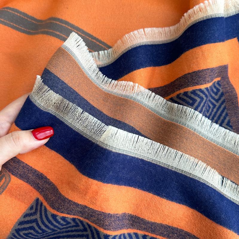 Horses Versatile Temperament Autumn And Winter Thickened Scarf Long Outer Shawl Fringed Jacquard Cape Women
