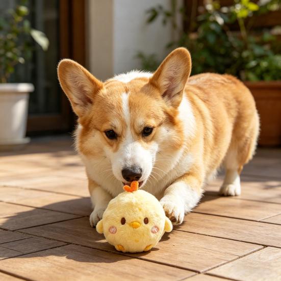 Palla Animale Peluche Cane Soffice Carino Coniglio Pulcino Palla Cani Giocattolo Masticabile Stridente Giocattolo Interattivo per Riportare Cucciolo Dentizione Allenamento all'Aperto
