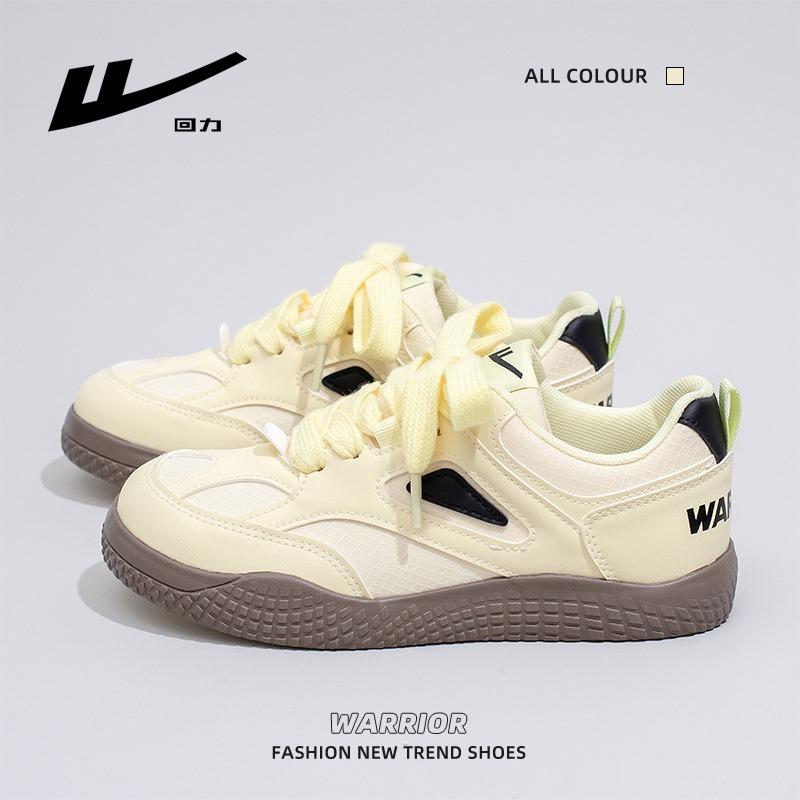 Cream Yellow College Wind Small Fresh Soft Sole Rhombus Mesh Big Head Shoes Outdoor Hiking Is Not Tired