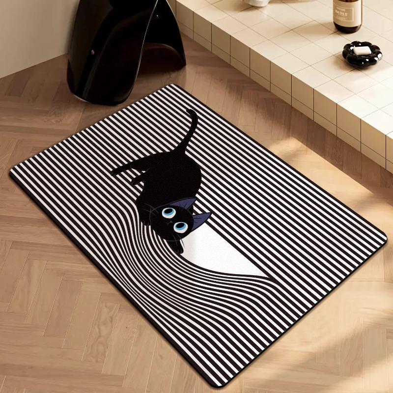 

Bathroom absorbent foot pad diatom mud floor mat toilet toilet door quick drying non-slip carpet bathroom 40x60cm15.7x23.6in