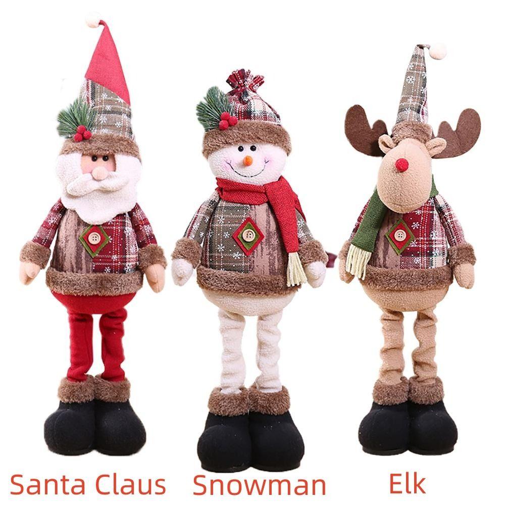 Decoration Elk Snowman Kids Toys Christmas Tree Accessories Desktop Santa Claus Doll Xmas Ornament