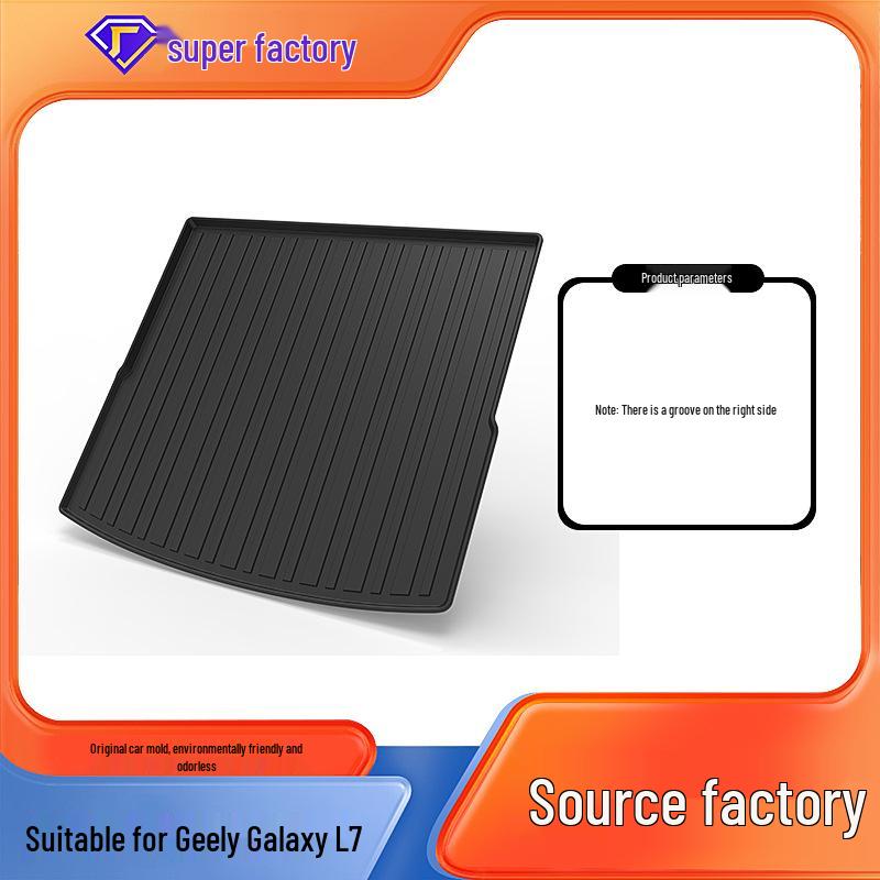 Waterproof & Wear-Resistant TPE Trunk Mat with Backrest Pad for Geely Galaxy L6/L7/E5/E8