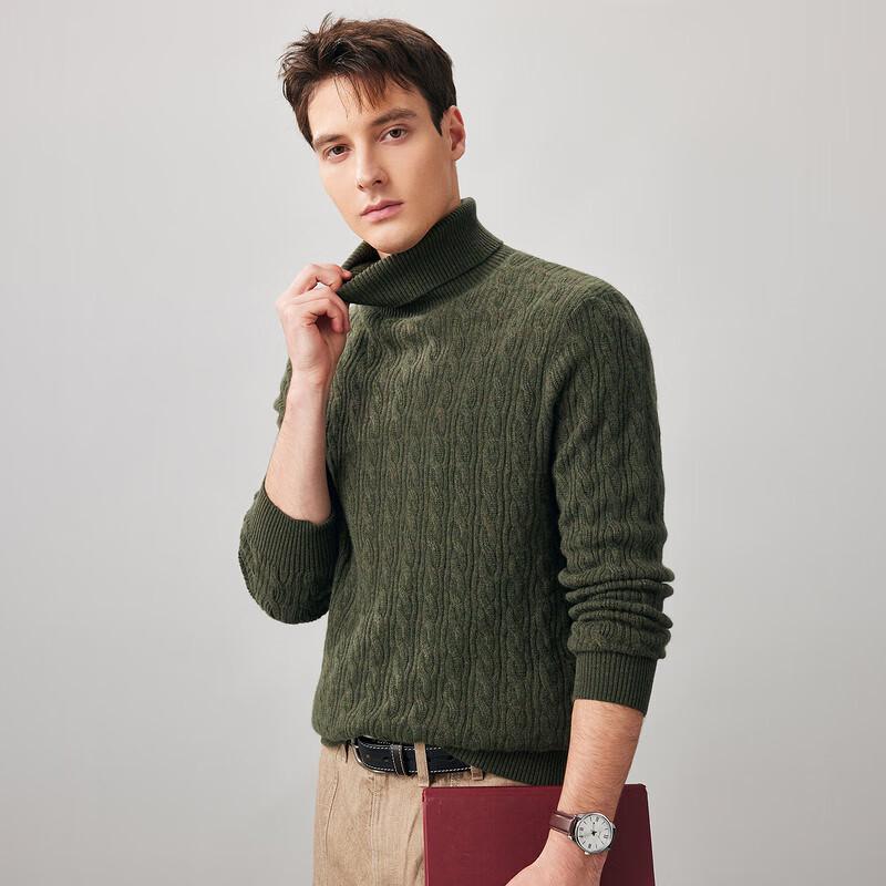 Men's Komom Boka High-Neck 100% Cashmere Cable Knit Sweater