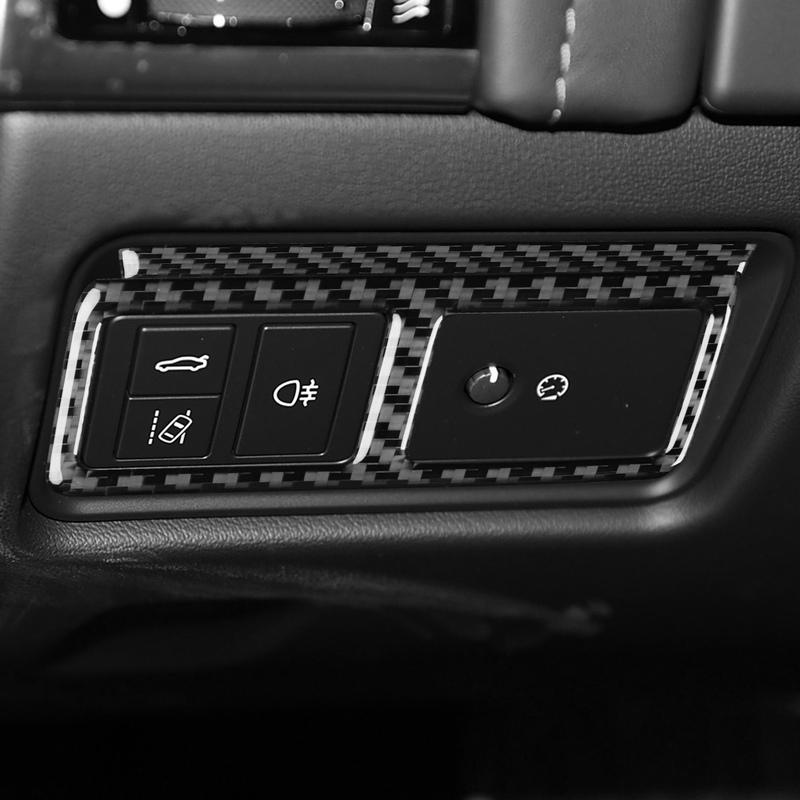 For Jaguar F-TYPE 2013-2024 Real Carbon Fiber Sticker Trument Headlight Switch Panel Car Accessories Interior Decorative