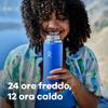 Wide Mouth Stainless Steel Water Bottle, 32oz (946ml), Leaf Design, Insulated (Official Japanese Product)