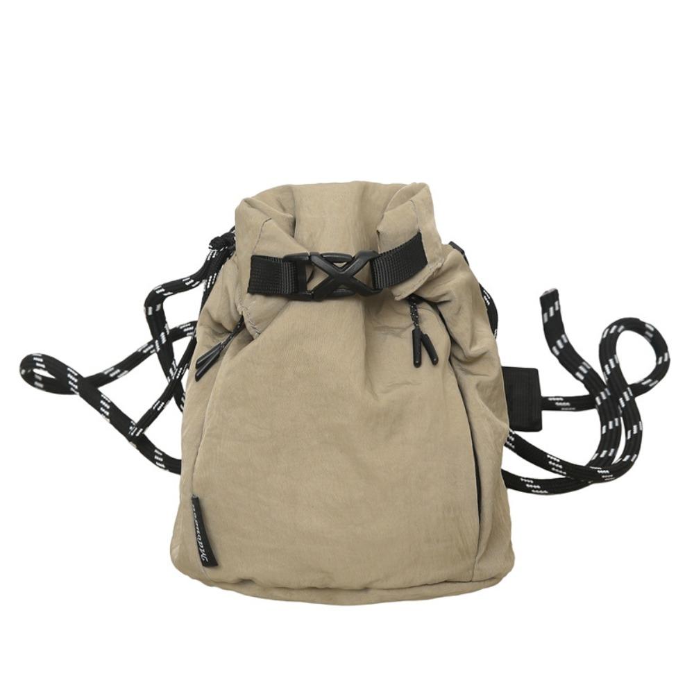 

Корейский стиль Сумка-ведро с кулиской Маленькая сумка через плечо Повседневная нейлоновая сумка на плечо Для путешествий