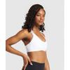 Gymshark Double Up Sports Bra White B8a5v Wb57