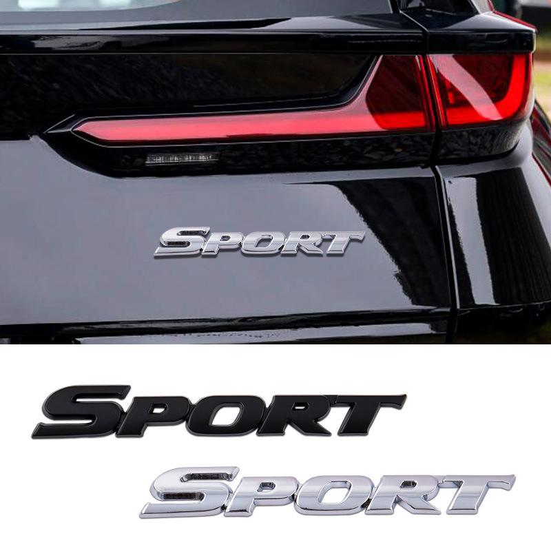 SPORT Sports Version, Modified Car Logo Sports Metal 3D Three-dimensional Car Sticker Tail Label, Car Sticker Door Panel Side Label