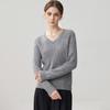 3D Cable Knit V-Neck Cashmere Sweater - Women's Elegant Autumn/Winter 2026 Collection, Loose Slimming Fit