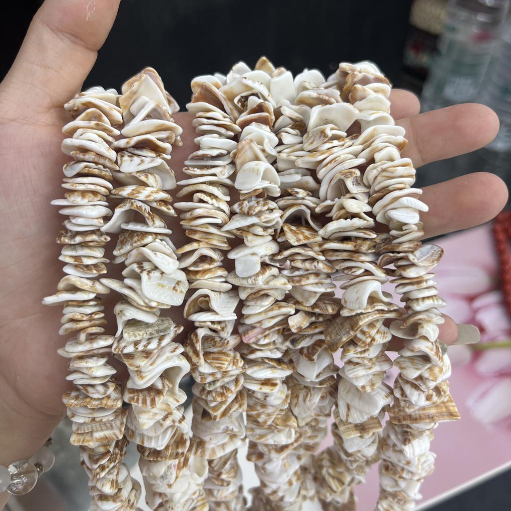 Unique Natural 8-9mm Irregular Shell Chip Beads Strand 38cm, Bohemian Beach Vibe Loose Beads for DIY Necklace Bracelet Jewelry Making Supplies