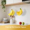 Banana Hook Under Cabinet, Adhesive Banana Holder, Foldable Magnetic Metal Banana Hanger for Kitchen Utensil, Keeps Bananas Fresh, Gold