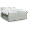 VidaXL Slat Bed Base and Mattress Light Grey 200x200cm Velvet 3290142