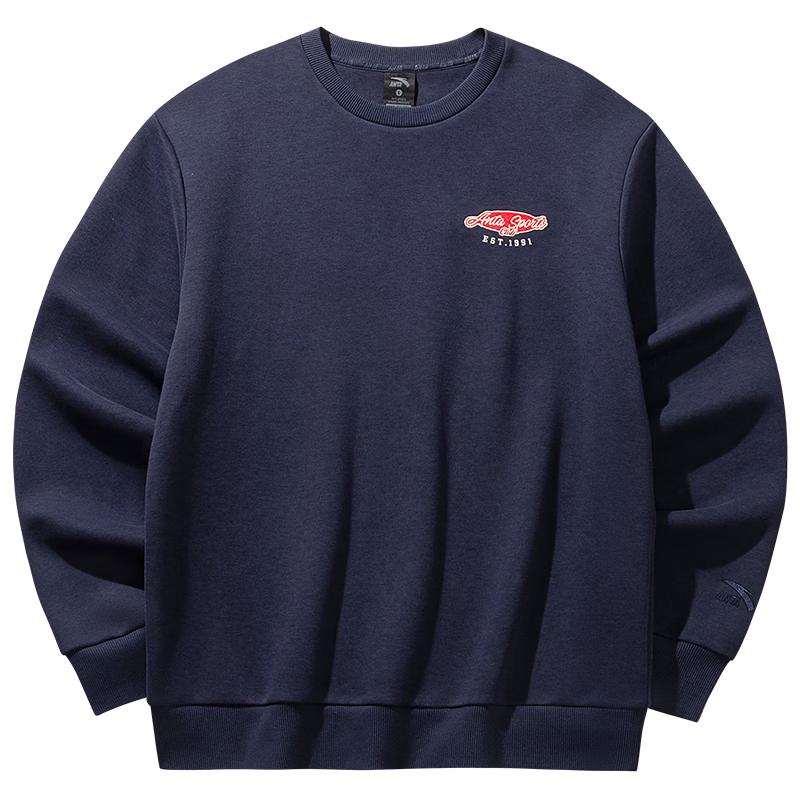Anta Men's Trendy Round Neck Pullover Sweatshirt