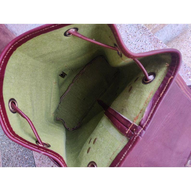 Kožený batoh, hnědý kožený batoh, kožená vysokoškolská taška, batoh pro muže a ženy, cestovní batoh