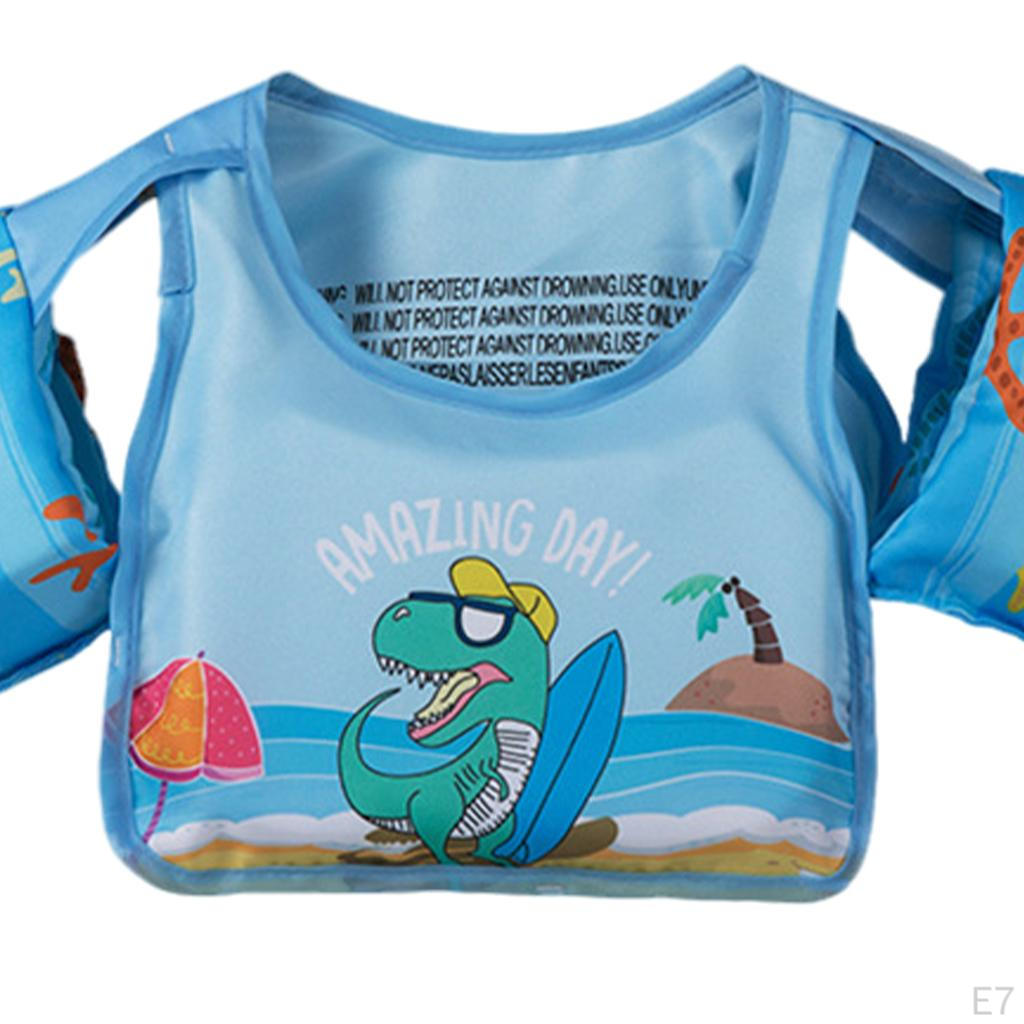Kids Swim Vest Float Trainer Floating Pool Arm Band Jacket for Baby Children Blue Tailed Mermaid