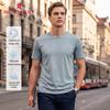 MONTAGUT Men's Jacquard Pique Silk Blend Short-Sleeve Polo