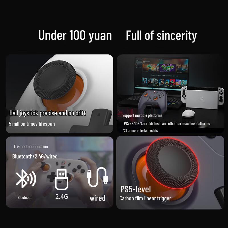 GameSir Polaris Gamepad for Switch, PC, Steam, and Android - Black Myth Wukong Edition