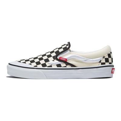 Klassische Slip-On 138 Sidestripe - Schwarz Schachbrettmuster Unisex Sneaker VN000BW3BKC