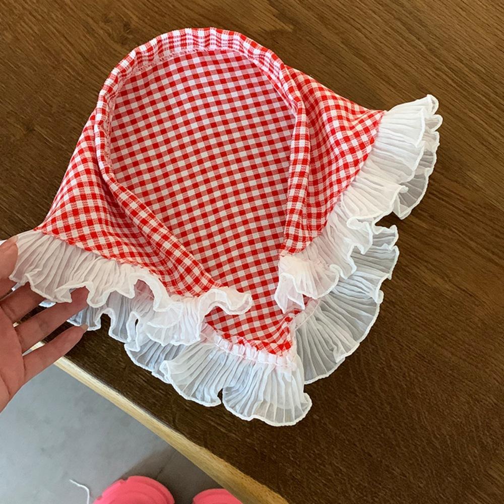 Französisches Retro-Blumen-Spitzen-Stirnband Damen Süßer Seidenschal Strandtasche Kopf Dreieckstuch Literarischer Fotoschal