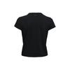Under Armour Solid Color Round Neck Sports T-Shirt Women Tops Black 1374607-001