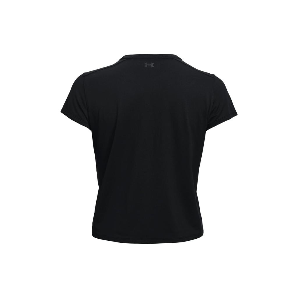 Under Armour Solid Color Round Neck Sports T-Shirt Women Tops Black 1374607-001