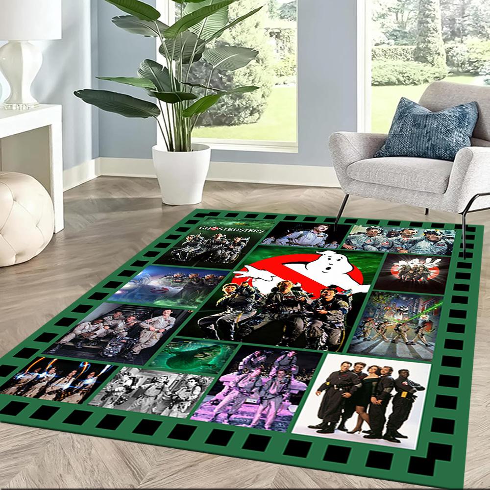 Ghostbusters Movie Compilation Square rugs are a great choice for living rooms, bedrooms, home décor, and as gifts.