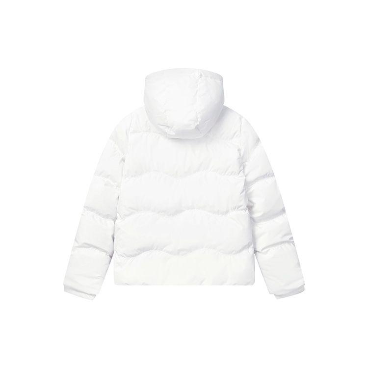 Fila Solid Color Simple Hooded Warm Casual Lightweight Long Sleeve Down Jacket Women Outerwear Cloud-White F11W247902F-WT
