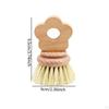 Dish Brush Scrub Home Cleaning Tools with Handle Sisal Bristles Fruit Vegetable Scrubber